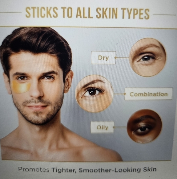 NWT Dermora Eye Mask Golden Glow for Puffy Eyes & Dark Circles brighter looking - Picture 5 of 6